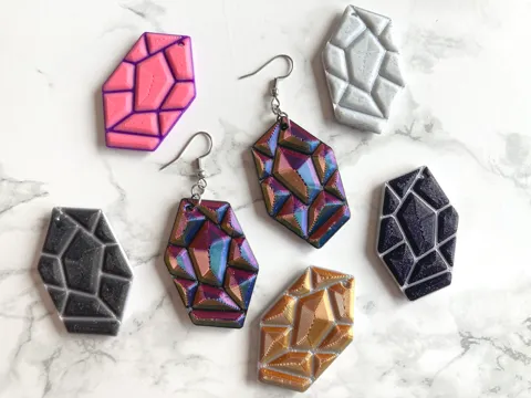 Faceted Gem Earrings view 4