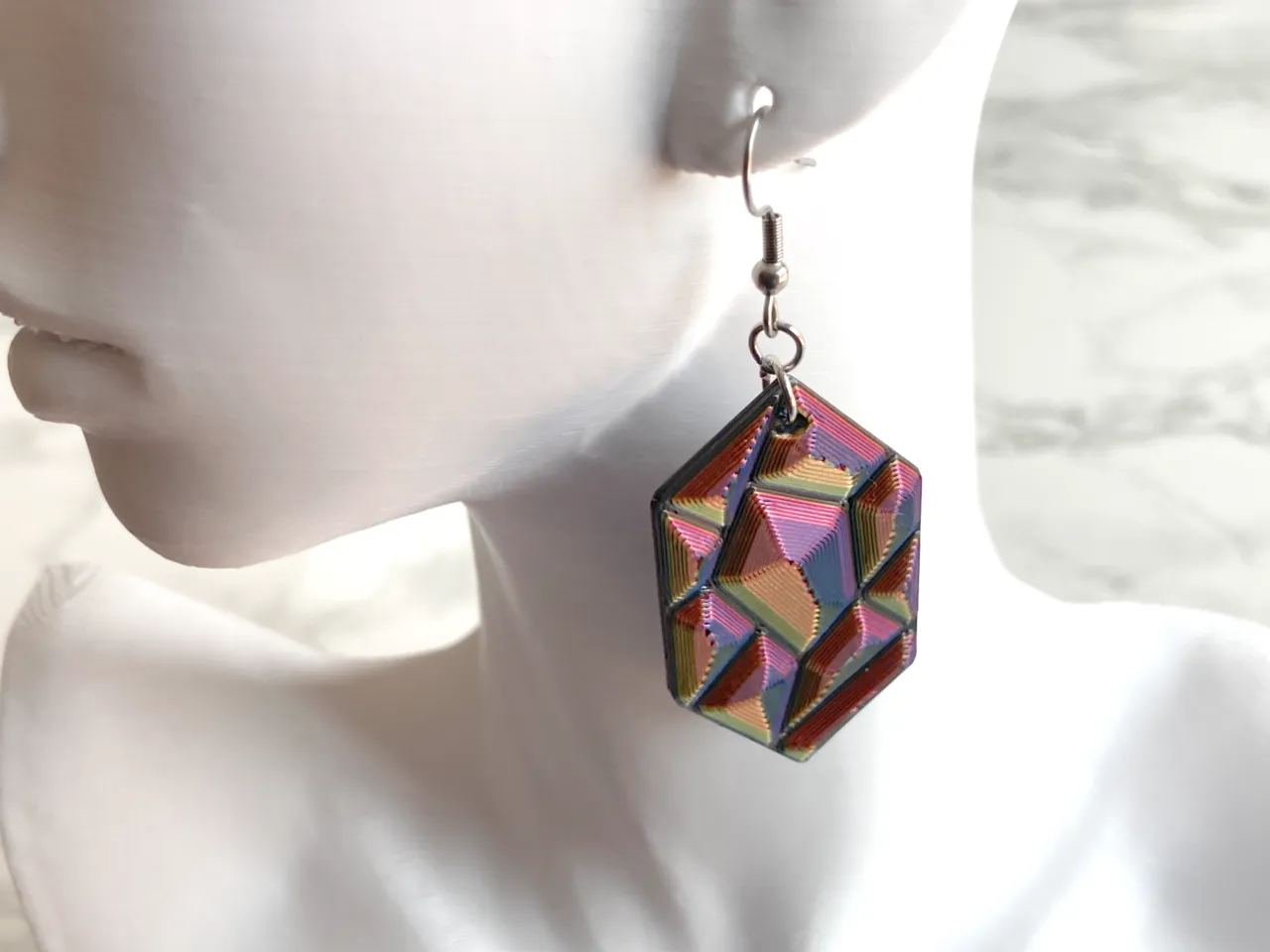 Faceted Gem Earrings view 3