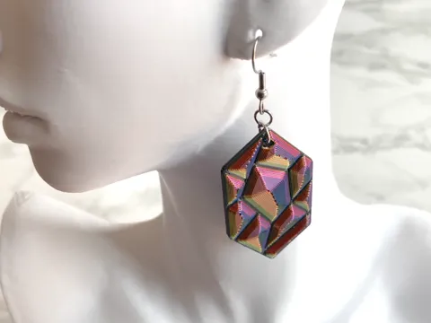 Faceted Gem Earrings view 3
