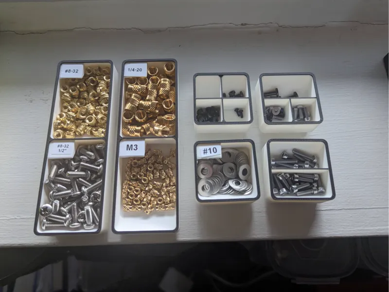 Small Parts Gridfinity Storage - 1x1x3U, 3x1x3U