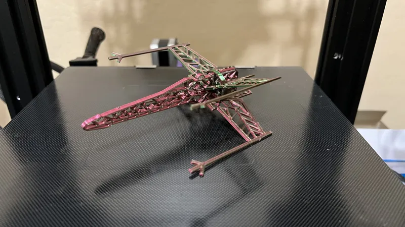 Snowflake X-Wing Kit Card Ornament (Light)
