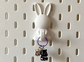 Minimalist rabbit hook for IKEA Skadis