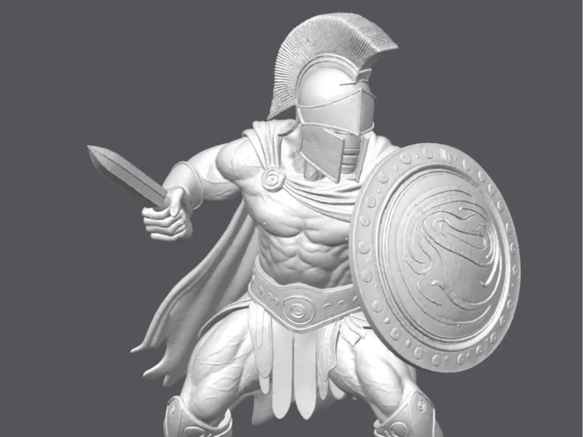 Figurine de guerrier spartiate