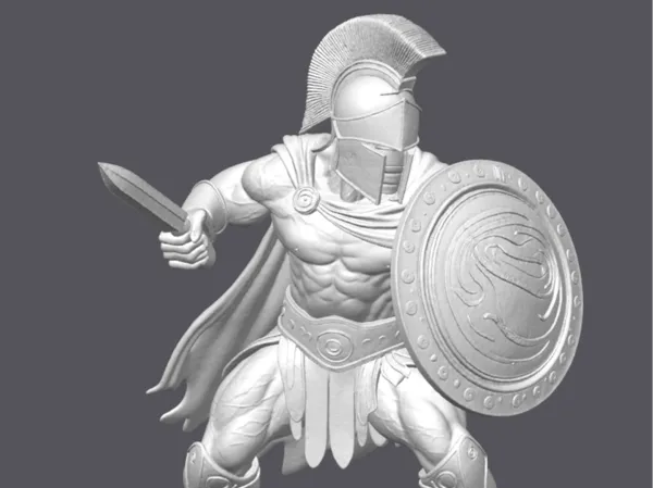 Figurine de guerrier spartiate