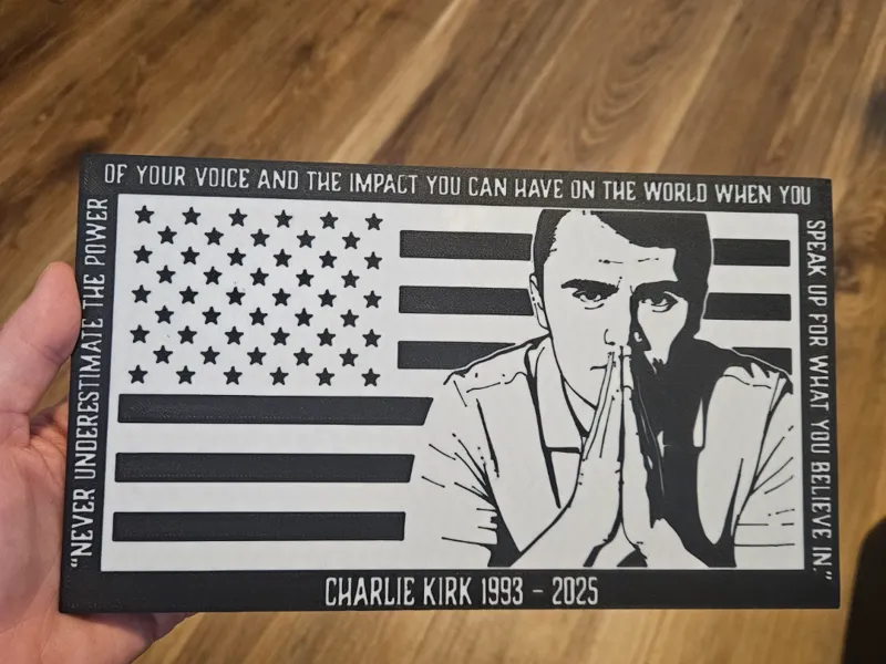 Charlie Kirk Wall Hang