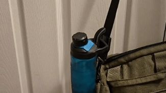 Laptop bag carrying hook