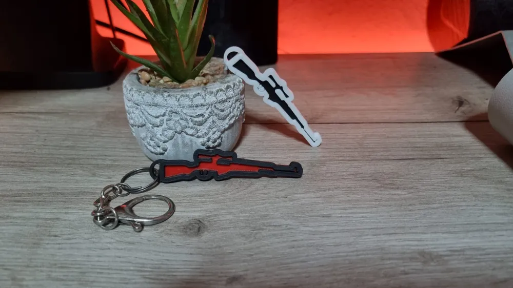 Sniper Rifle Bullet Keychain Sniper Rifle Keychain Lucky Charm by AlexS MakerWorld: Download Free 3D ...