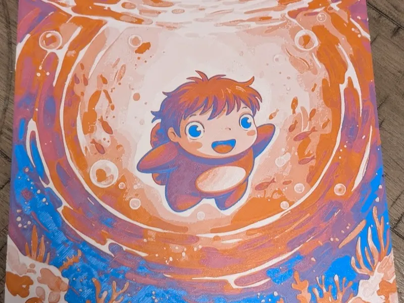 Ponyo Chroma Canvas - Studio Ghibli Fan Art