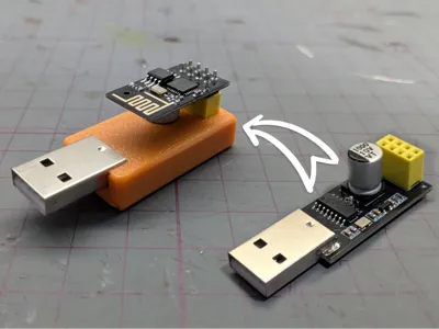 ESP-01 USB Adapter Case (no additional parts)
