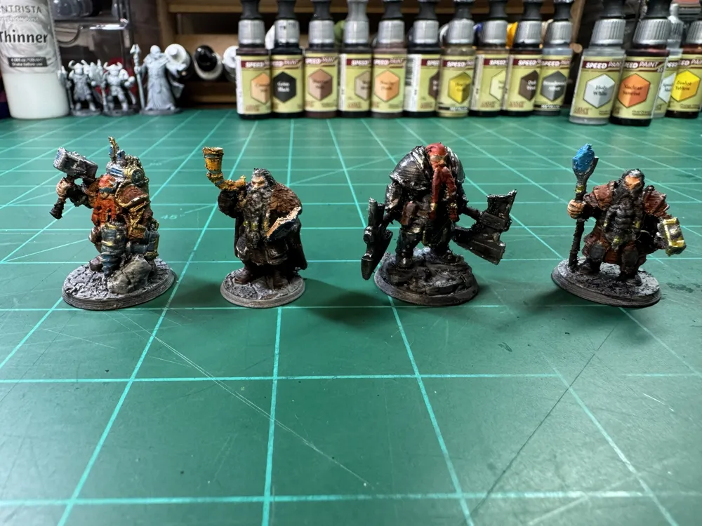Dwarf Party: Art, Bard, Fight, RuneS DnD PF Mini - Free 3D Print Model ...