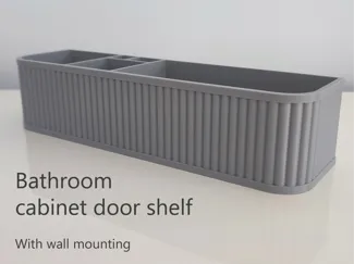 Bathroom cabinet door shelf
