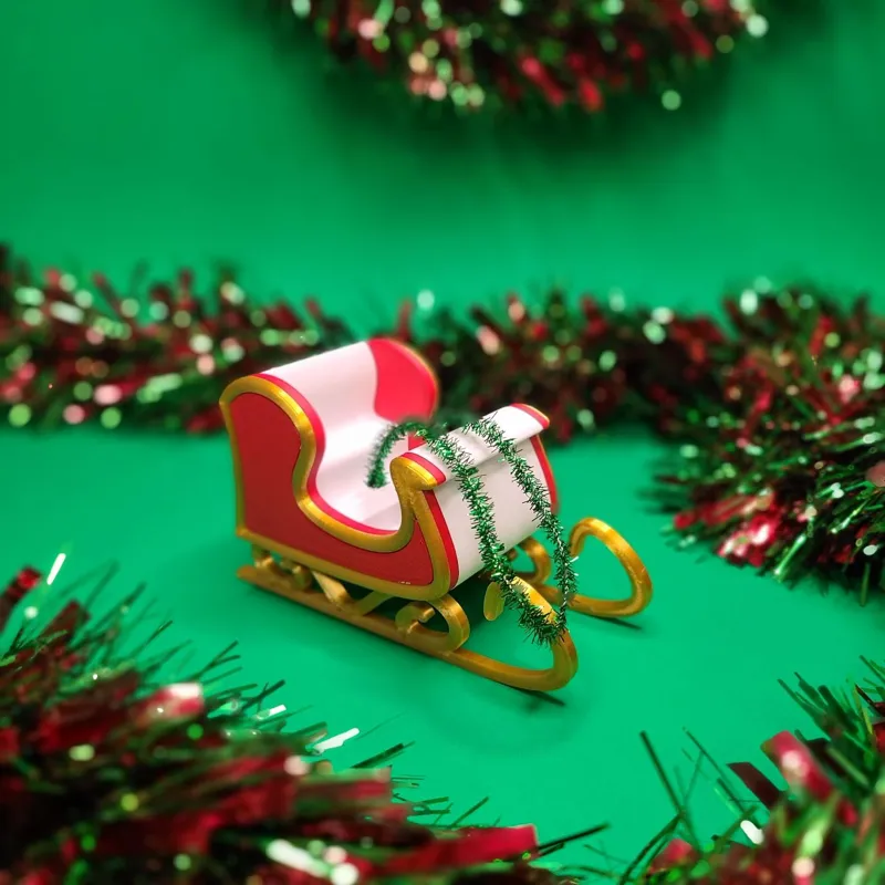 Santa's Sleigh Christmas Ornament