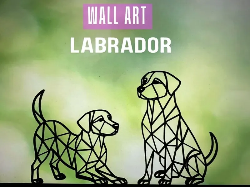 Geometric Labrador Retriever Wall Art