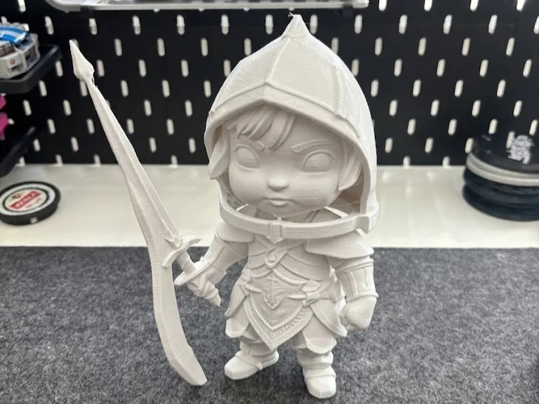 Chibi Warrior in Armor | Fantasy Adventure Print!