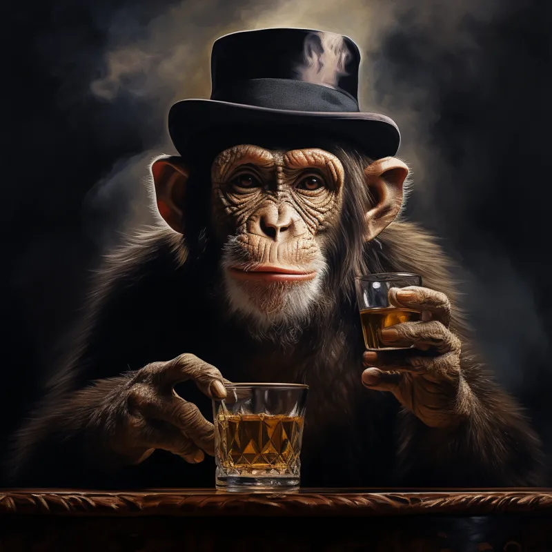 Top Hat Monkey (Hueforge)