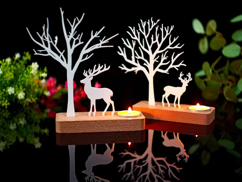 "Candlelight Deers: a Christmas Decoration"