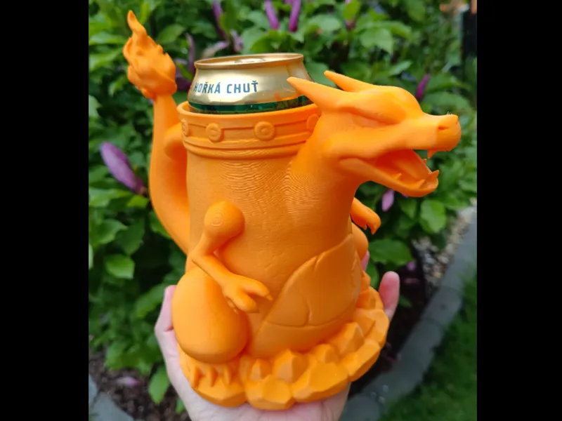 Fire dragon Beer mug / Can holder