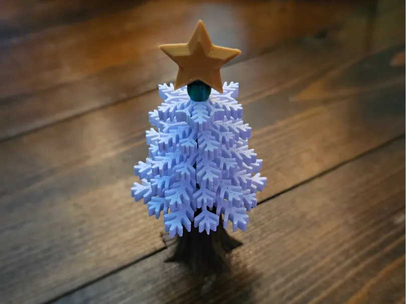 Snowflake Christmas Trees (3 Sizes) - Free 3D Print Model - MakerWorld