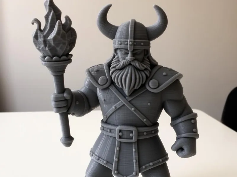 Viking with torch