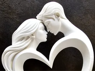 Couple Heart LED Sculpture – Valentine's Day 