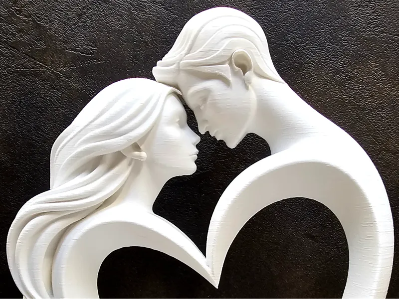 Couple Heart LED Sculpture – Valentine's Day