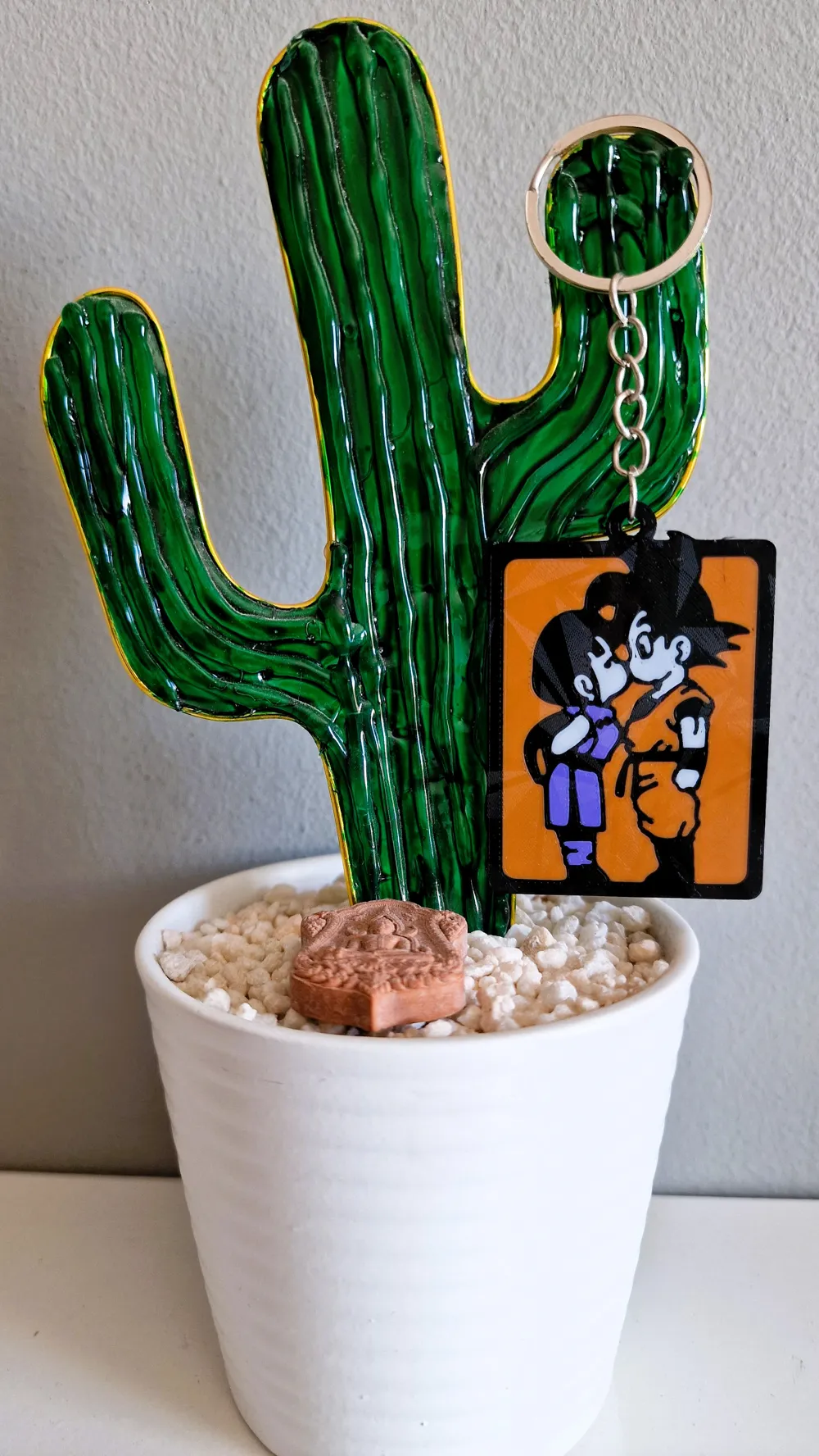 Goku and Chi-Chi 2D+3D Keychain - Free 3D Print Model - MakerWorld