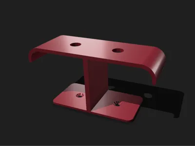 Dual under desk headset holder