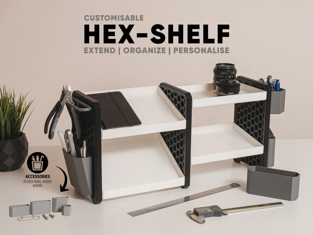 Estante o repisa: Hex Shelf Modular. Referencia del modelo original.
