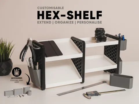 Estante o repisa: Hex Shelf Modular — referencia de MakerWorld