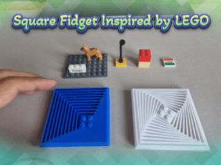 Square Fidget with 2x2 Brick 