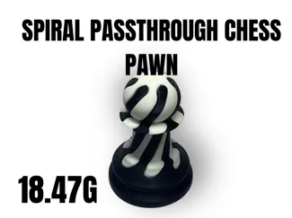 Spiral Passthrough Chess Pawn