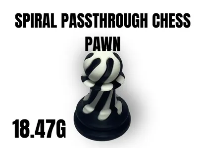 Spiral Passthrough Chess Pawn