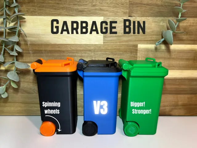 Garbage Bin Trash Can V3 (Wheelie Bin)