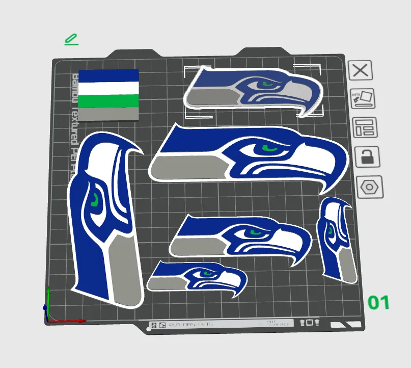 Seahawks Logo - Free 3D Print Model - MakerWorld