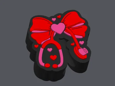 Valentine Nurse Stanley Straw Topper