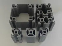 Profilés aluminium type B rainure 6 (20x20, 20x40, 40x40) — photo 1