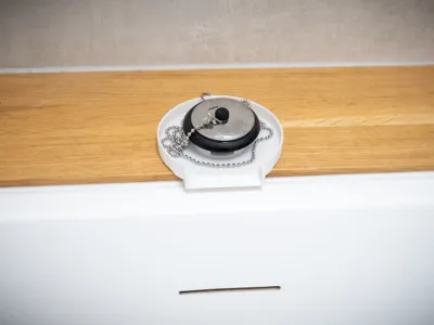 Bath plug holder plate
