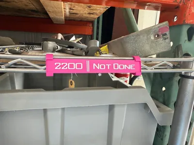 Metal Cart or Shelf Labels and Clips
