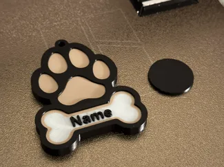 3D Printable Dog Tag – NFC Enabled & Custom Text