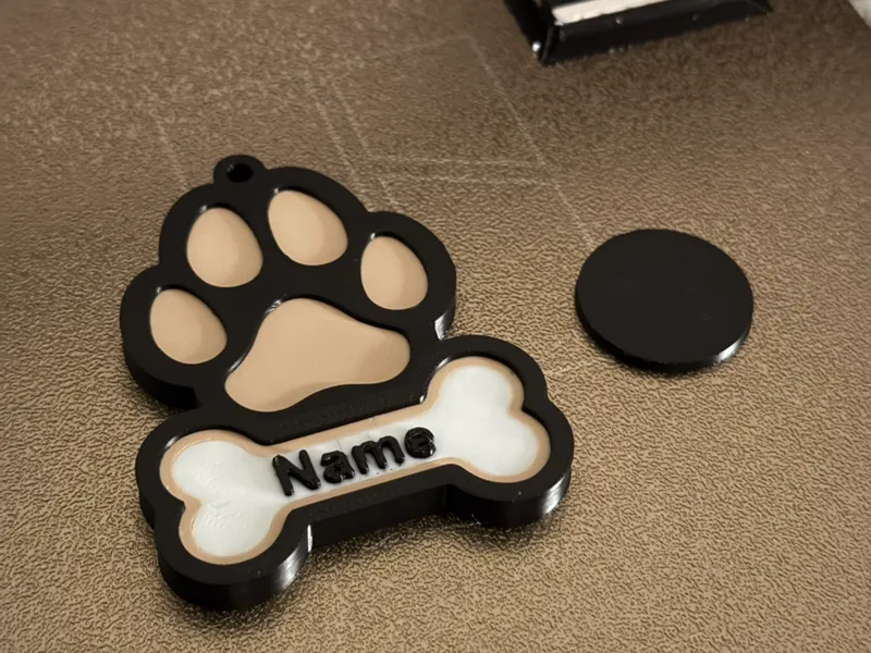 3D Printable Dog Tag – NFC Enabled & Custom Text