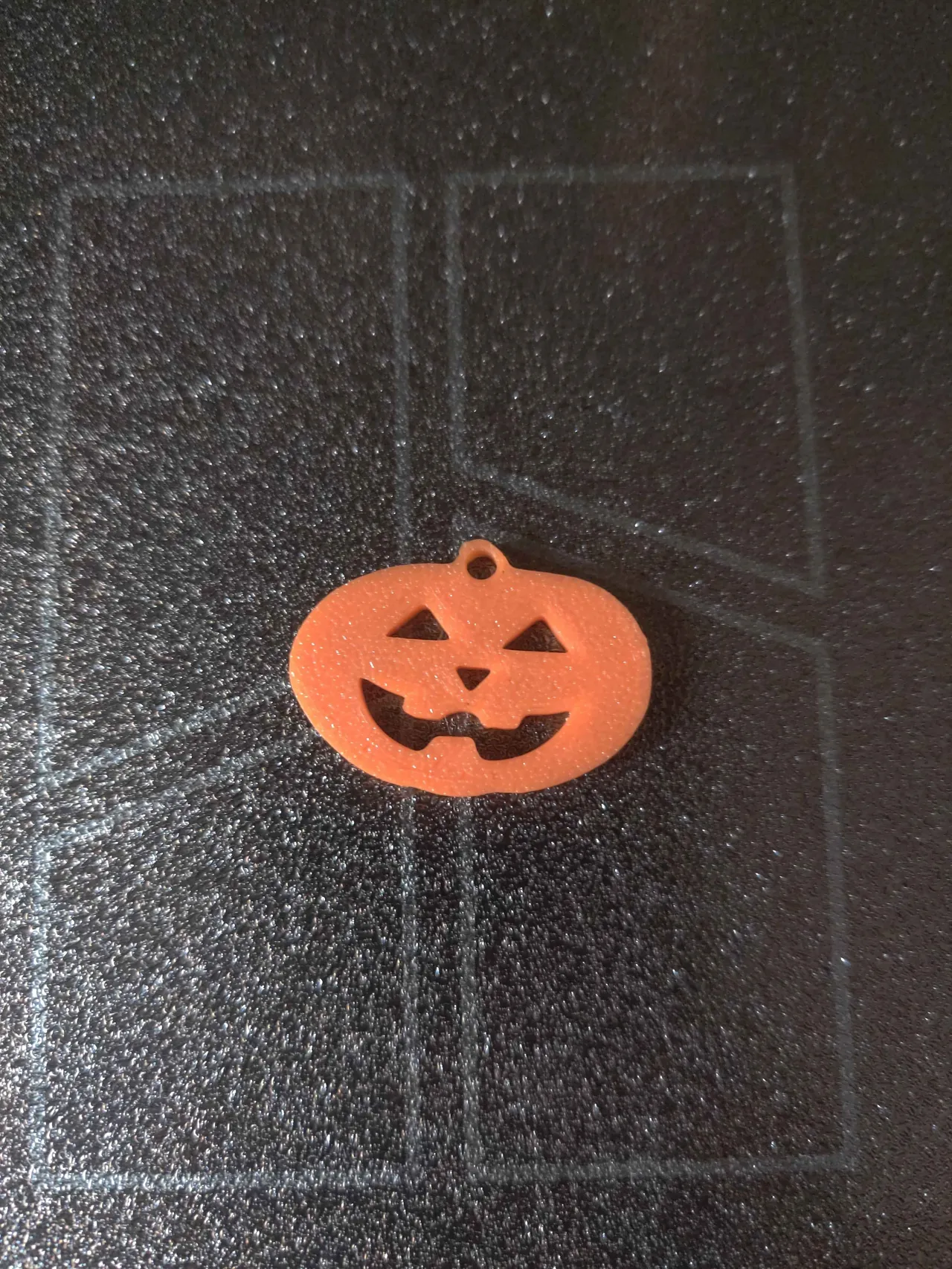 Pumpkin earring view 2