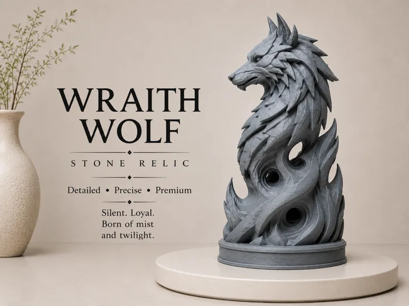Wraith Wolf – Stone Relic Decor