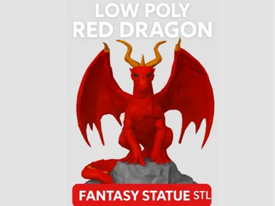Low-Poly Red Dragon