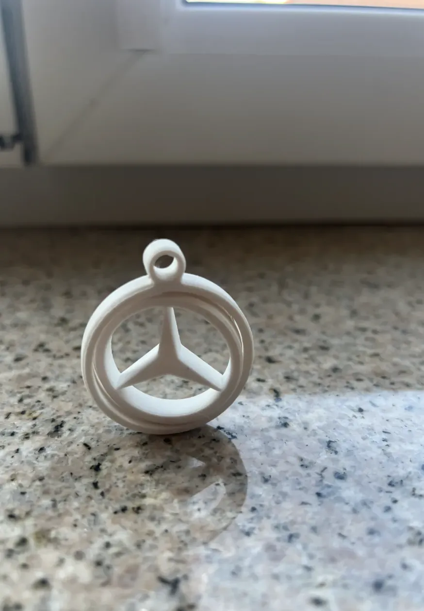 Mercedes gyro keychain fidget spinner - Free 3D Print Model - MakerWorld