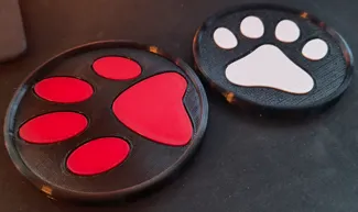 Dog & Cat Paw Coaster