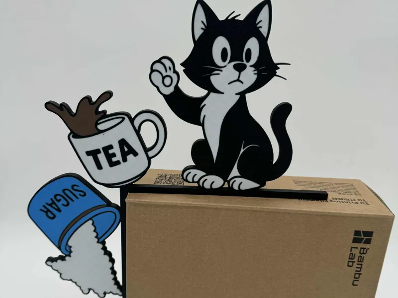 Naughty Cat Door Hang - Tea and Sugar