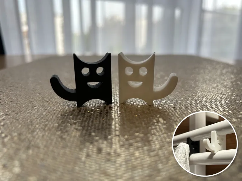 Smiling Cat - Radiator Towel Hanger (Tube ribs)