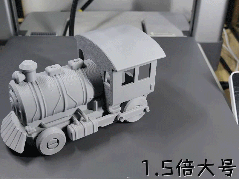 Miniatura 2 do modelo 3D 蒸汽火车，杆能与轮联动，新增车厢：客厢、货箱、板车（无支撑，无需五金件）