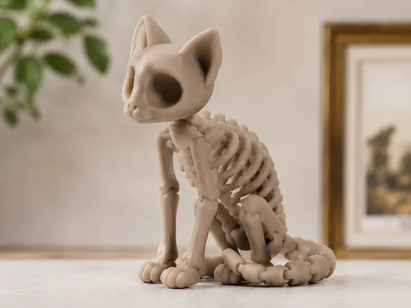 猫咪骨架摆件