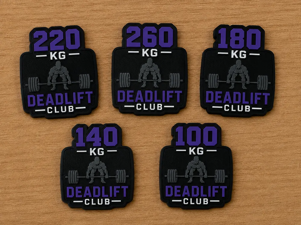 Letrero o emblema decorativo: CrossFit Backpack Patch | Deadlift Club. Referencia del modelo original.